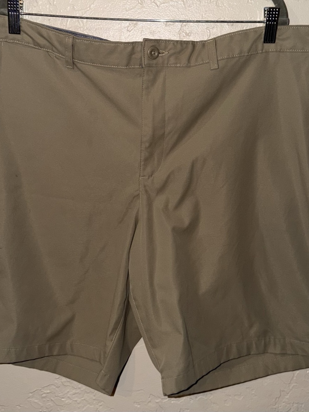 George Men's Flat Front Shorts Brown Waist 46
